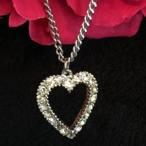 CUBIC ZIRCONIA HEART NECKLACE